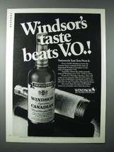 1982 Windsor Canadian Whisky Ad - Taste Beats V.O. - £14.48 GBP