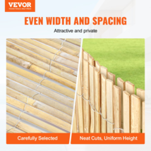 Natural Bamboo Slat Screening Privacy Bamboo Slat Fence 6 ft H x 13 ft L - £82.45 GBP