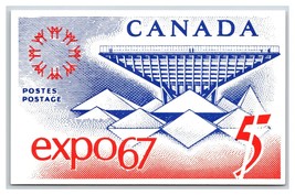 Canadian Pavilion Expo 67 Stamp Reproduction Postcard UNP Unused N22 - £2.10 GBP