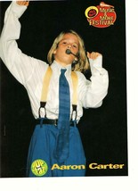 Aaron Carter C-Note teen magazine pinup clipping blue tie Pop Star Mag - $2.00