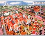 Artist Aerial Map View Tokyo Japan 1930s Postcard UNP K4 - $10.84