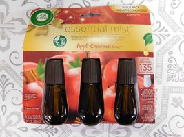 Air Wick Essential Mist Refills Apple Cinnamon Medley 3 Pack Fall Scent - £11.59 GBP