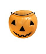 Vintage Orange General Foam Jack-O-Lantern Pumpkin Pail Halloween Bucket... - $13.44