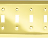 BRAINERD 126530 Stamped Steel Round Quad Toggle Switch Wall Plate / Swit... - £12.32 GBP