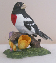 LENOX~Rose-Breasted Grosbeak Porcelain Garden Bird~1991 - £29.13 GBP