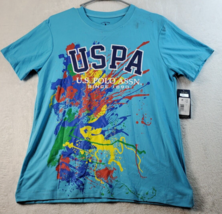 US Polo Assn. T Shirt Youth Size 14/16 Blue Knit Short Sleeve Round Neck USPA - $9.28