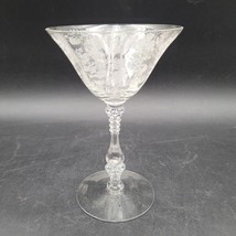 Cambridge Rose Point 3121 Tall Stem Sherbet/Saucer Champagne 7oz Glass 1... - $226.41 MXN