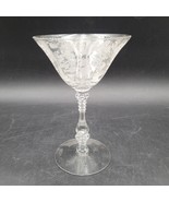Cambridge Rose Point 3121 Tall Stem Sherbet/Saucer Champagne 7oz Glass 1... - $221.44 MXN