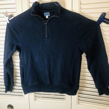 J. Crew Navy Blue Knit Goods 1/4 1/2 Zip Sweatshirt Pullover Mens New M - £10.97 GBP