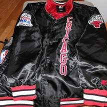 Vintage 1991 NBA Finals Chicago Bulls Black Label Starter Bomber Jacket Sat 3XL - £170.45 GBP