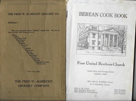 1900&#39;s Vintage Berean Cookbook First United Brethren Church Akron, OH - $10.68 CAD