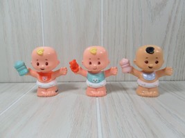 Fisher-Price Little People Snuggle Twins set 1 Asian baby lot 3 figures - £11.67 GBP