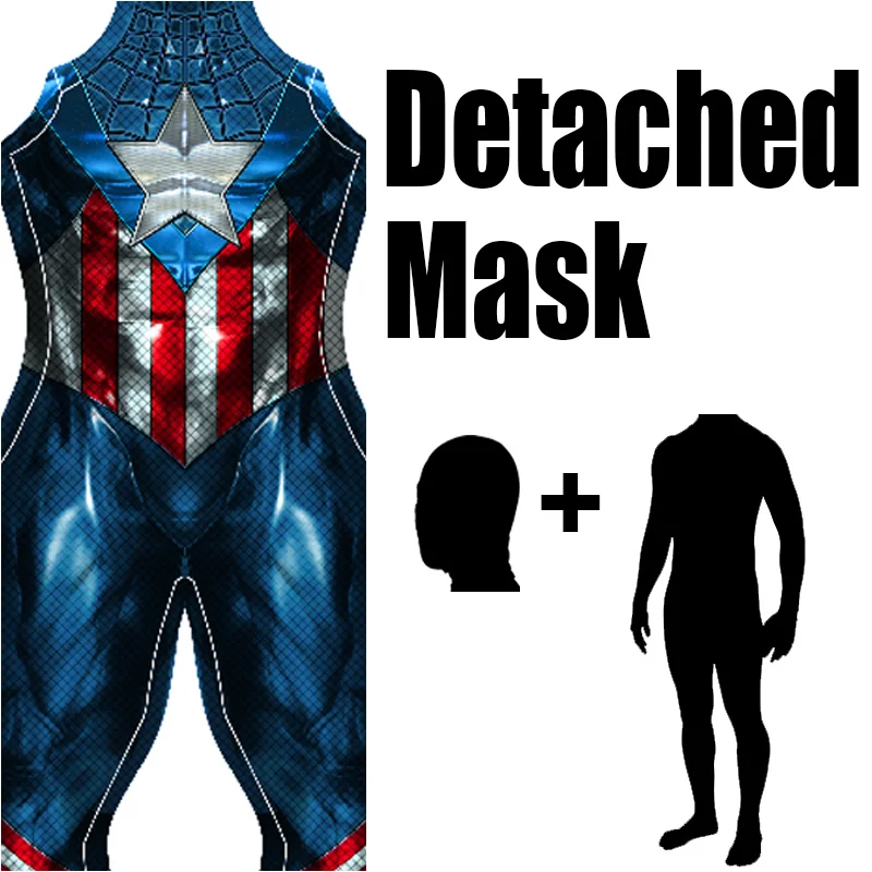 Captain Cosplay Costume America 3D printed Spandex Lycra  disfraces para Bodysui - £96.04 GBP