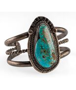 Antique Navajo Sterling Number 8 Turquoise Cuff Bracelet 56.7g - €847,62 EUR