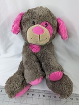 Animal Adventure Brown Pink Dog Plush 18 Inch 2016 Stuffed Animal Toy - $25.95