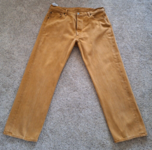 Levis 501XX Jeans Men 36X29 Gold Denim Button Fly Classic Fit Straight R... - $34.92
