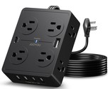 Surge Protector Power Strip - Ultra Thin Flat Plug Extension Cord 6 Ft W... - $31.99