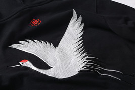 Bird Flying Through Air Hoodie Embroidered Hoodie - £20.28 GBP