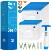Sous Vide Bags For Joule And Anova Cookers - 15 Reusable Bpa-Free Sous V... - £22.72 GBP
