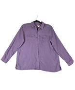 J Jill Shirt Womens Size Small Petite Top Purple Long Sleeve Tencel Tunic - $13.45