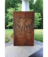 Elephant Hand-Carved Double Doors, African Safari Doors - £1,304.14 GBP