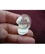(HH103-C) new carved HUMAN SKULL CLEAR white QUARTZ CRYSTAL GEM skulls g... - $34.10 CAD