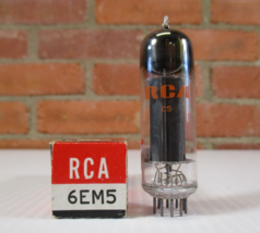 Rca 6EM5 Vacuum Tube Angled Round Getter TV-7 Tested Nos Nib - $6.50