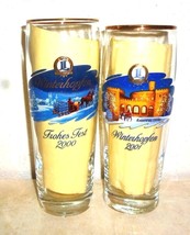 2 Landskron Gorlitz Winterhopfen 2000 & 2001 German Beer Glasses - $14.95