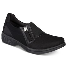 SoLite by Easy Street Women Zip Up Loafers Dreamy Size US 8.5M Black - £28.40 GBP