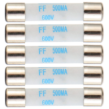 Digital Multimeter Fuse 0.5A 500Ma 600V DC Fast Acting Nickel-Plated Bra... - £14.30 GBP