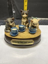 Vintage Lefton Victorian Cats of Royal Castle “Good To The Last Drop” Music Box. - $20.00