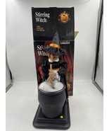 Halloween Factory Gemmy Animated Stirring Witch WORKS WITH PROBLEMS READ - $24.51