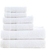6 Piece Bathroom Cotton Towel Set -2 Washcloth 2 Hand Towel 2 Bath Towel... - $53.70 CAD