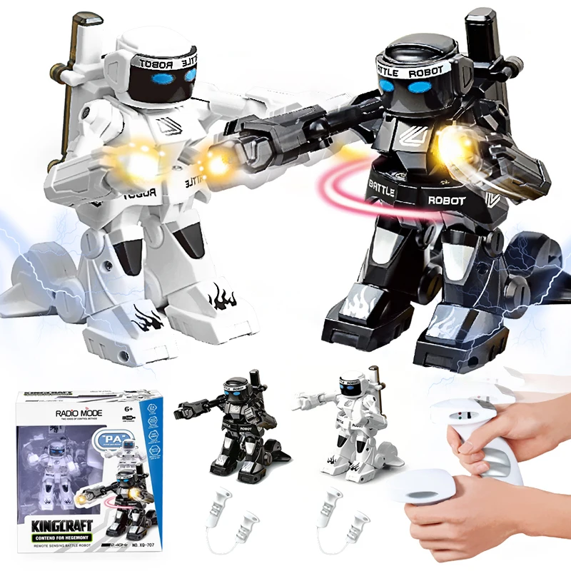 Rc Robot Toys For Kids With Cool Light Sound Effects Gesture Sensing Remote - £27.14 GBP+