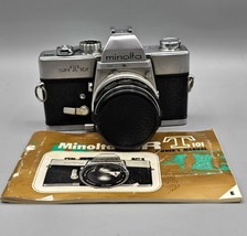 Minolta SRT 35mm SLR Film Camera w/Rokkor-PF 1:1.7 F = 55mm Lens, Made i... - $74.79