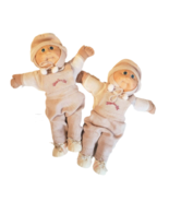 PAIR OF VINTAGE 1985 CABBAGE PATCH KIDS BOY TWIN DOLLS BALD BLUE EYES &amp; ... - $85.50