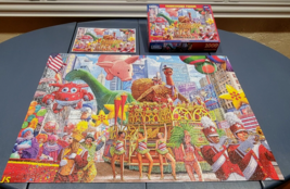 Thanksgiving Puzzle White Mountain 1000 Piece Macys Day Parade COMPLETE ... - $18.95