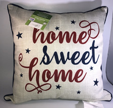 Home Sweet Home Outdoor/Indoor 18”x18&quot; Pillow-Fade Resistant-BRAND NEW-S... - £23.64 GBP