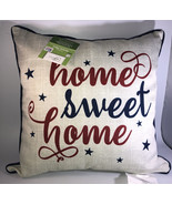 Home Sweet Home Outdoor/Indoor 18”x18&quot; Pillow-Fade Resistant-BRAND NEW-S... - £22.11 GBP