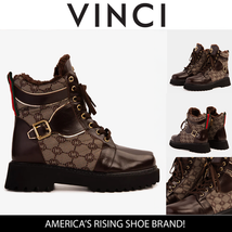 The Boston Brown Leather Lace-Up Ankle Women Boot With a Side Zipper image 11