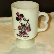 60s vintage milk glass Minnie Mouse coffee cup with pedestal - £17.80 GBP