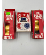 300 Bicycle Hoyle Poker Chips Vintage Plastic Game - £10.92 GBP