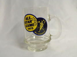 ORIGINAL Vintage 1975 MLB All Star Game Milwaukee 4.5&quot; Glass Mug - £31.15 GBP