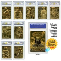 Star Wars Set Of 9 Official 23K Gold Cards Graded Gem-Mint 10 Darth Vader Series - £58.32 GBP