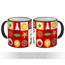 Christmas Quilt : Gift Mug New Year Pattern Child Room Decor Candycane Tree Cute - £12.70 GBP