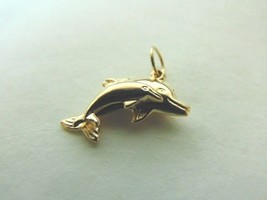 Womens 10K Gold Double Dolphin Pendant 1.1g E1082 - $49.50