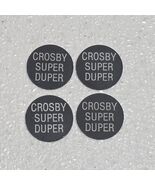 Lot of 4 Food Stamp Merchant Trade Black Tokens - Crosby Super Duper Gro... - $20.77 CAD