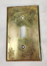 Vintage Brass Metal Outlet Cover Switch Plate Shabby Arrow Toggle Single... - $8.90