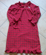 girls nightgown minney mouse red plaid/flannel size large - £16.59 GBP