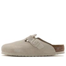BirkenstockBoston Suede Leather Sandals 'Antique White' - US SIZES - $171.00